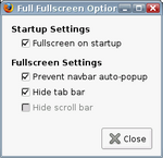 Fullscreen at startup