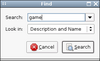 Search dialog